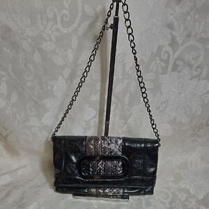 Cache Black and Gray Reptile Women's Bag
